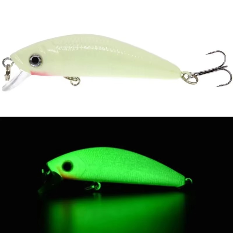 Fishing Hook Treble - 2 ชิ้น 3D Luminous Night เหยื่อตกปลา