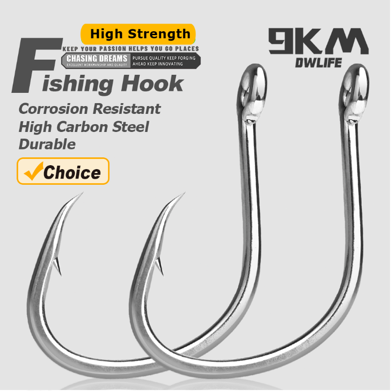 Fishing Hook Offset - 9KM ตะขอตกปลาน้ําเค็มเหยื่อสดตะขอ 25 ~ 100 ชิ้นวงกลมตะขอปลาดุกตะขอกว้าง