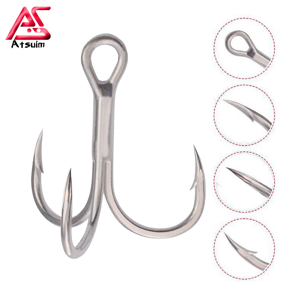 เช่น 100 ชิ้น Treble Hooks 4X  - Fishing Hook Offset บทวิจารณ์และราคา