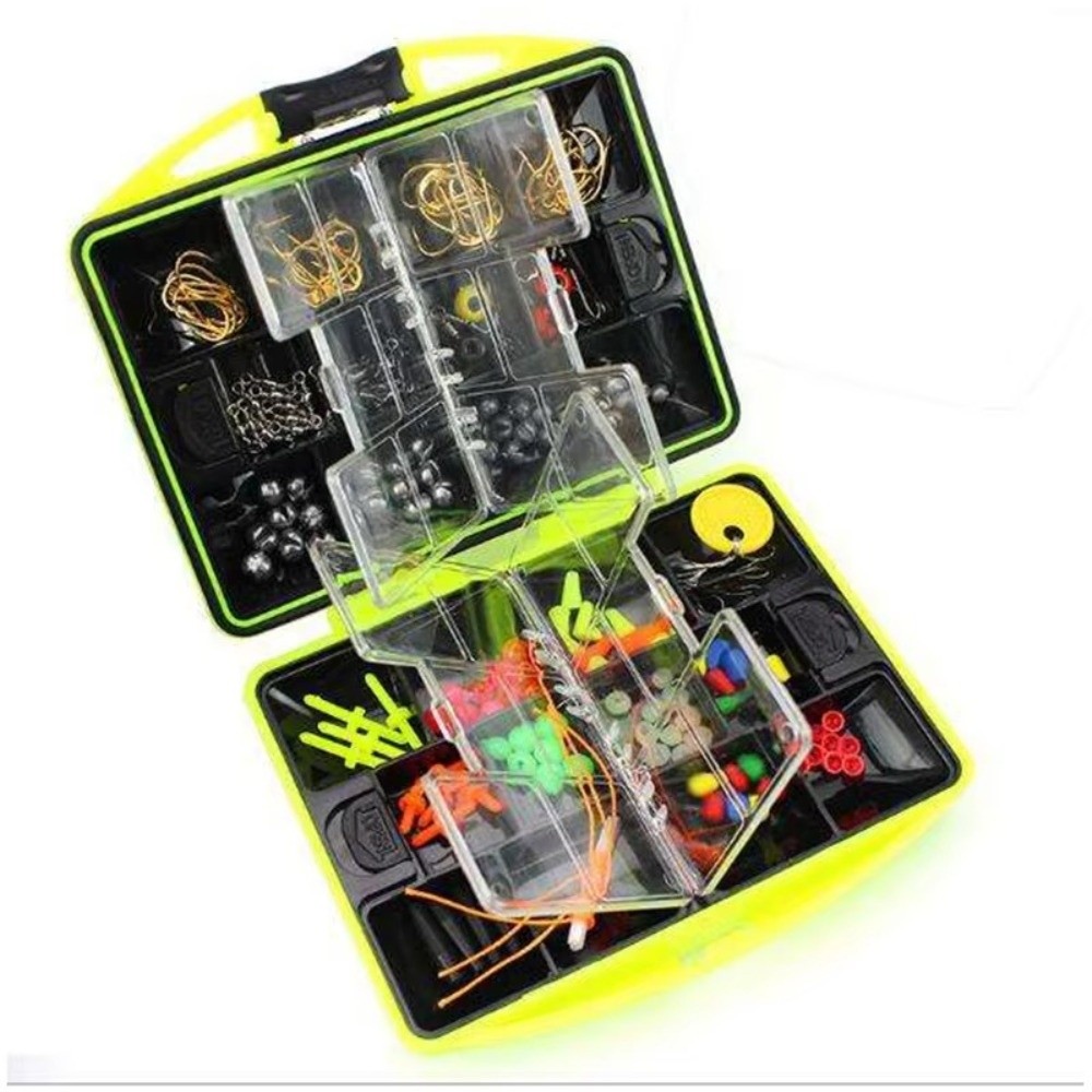 ชุดอุปกรณ์ตกปลา 184 ชิ้น ประกอ - Fishing Hook Box บทวิจารณ์และราคา