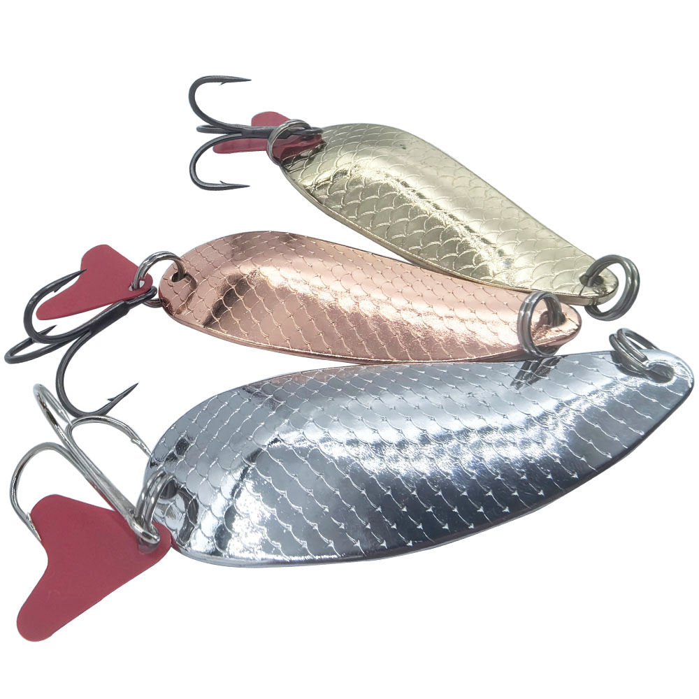 เหยื่อตกปลาทรงช้อน สีเงิน สีทอ - Fishing Hook Treble บทวิจารณ์และราคา