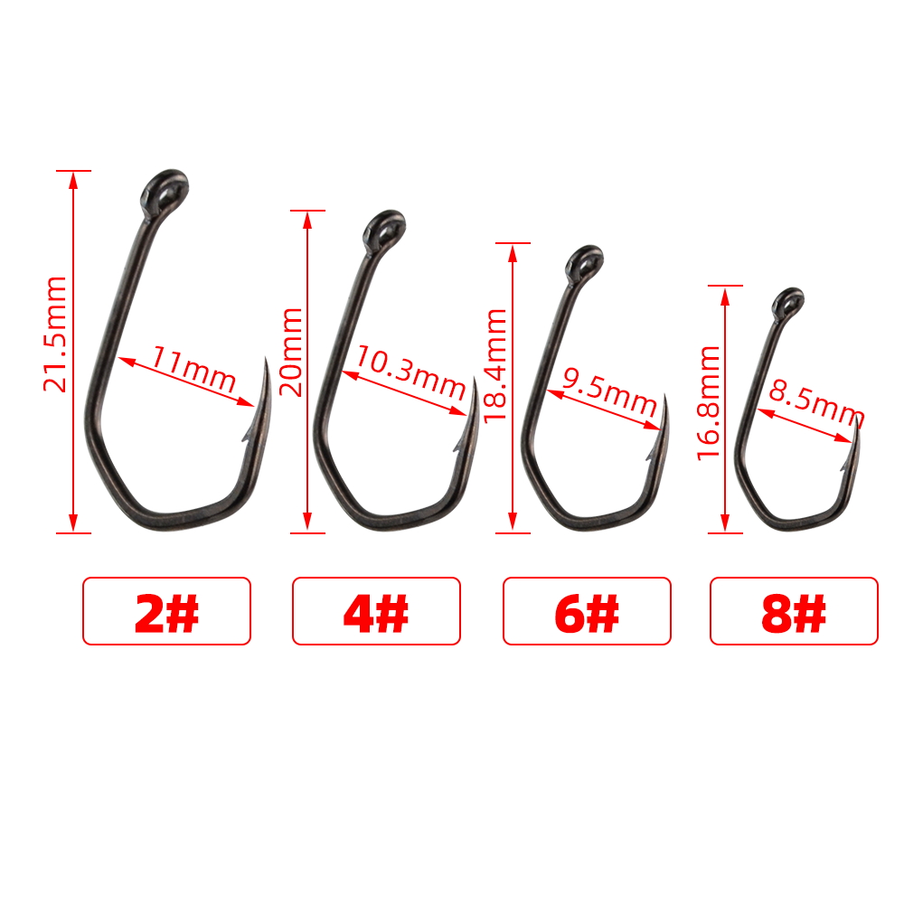 50pcs ปลาคาร์พตะขอตกปลา Barbed - Fishing Hook Offset บทวิจารณ์และราคา