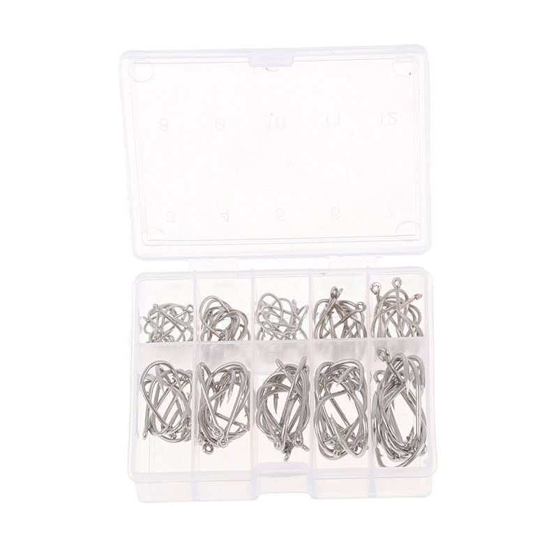 【F】100 ชิ้น/กล่อง ตะขอเบ็ดตกปล - Fishing Hook Box บทวิจารณ์และราคา