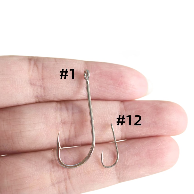 100 ชิ้น/กล่อง ตะขอเบ็ดตกปลาแบ - Fishing Hook Offset บทวิจารณ์และราคา